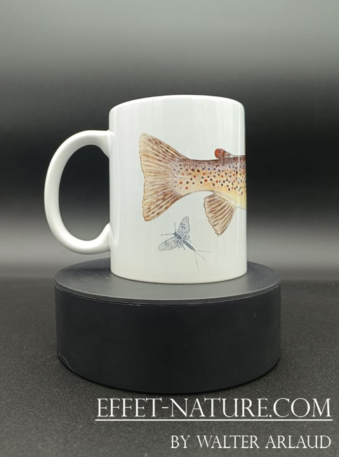 Mug/Tasse en céramique, illustration "Truite Fario 1" – Image 3