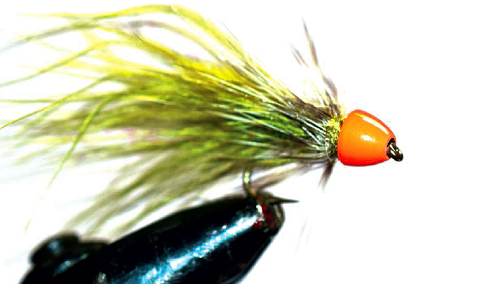 Autour du wooly bugger : variante 3 à casque orange