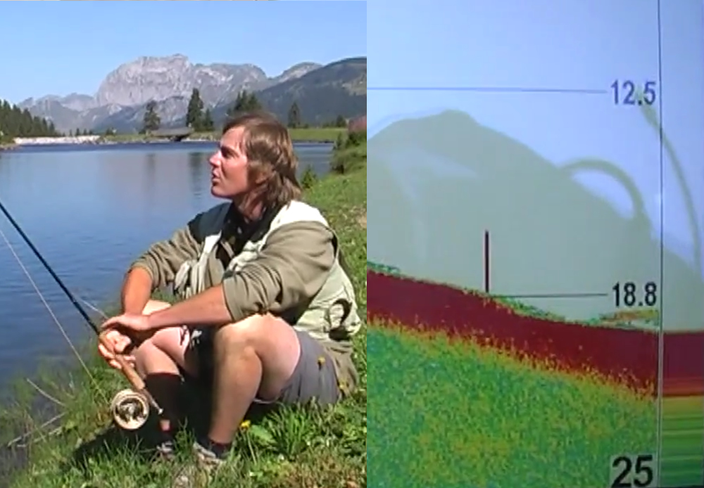 Pêches Sportives Vidéo n°16 : Pêche à la mouche en lac d’altitude avec Marc Van Leynseele, Utilisation et réglage d’un sondeur