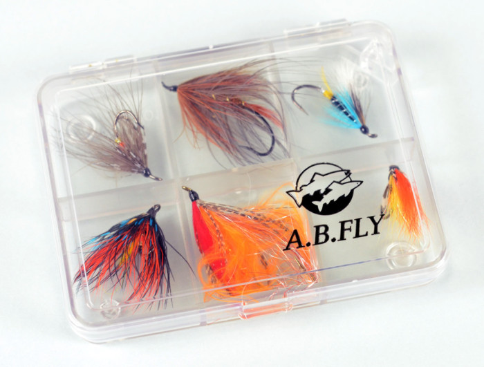Boite à mouche : 6 mouches saumon