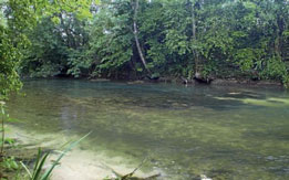 L’Andelle au niveau du château de Radepont