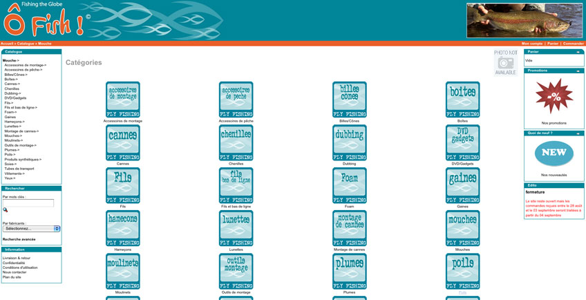 Ô Fish, toute la mouche en ligne
